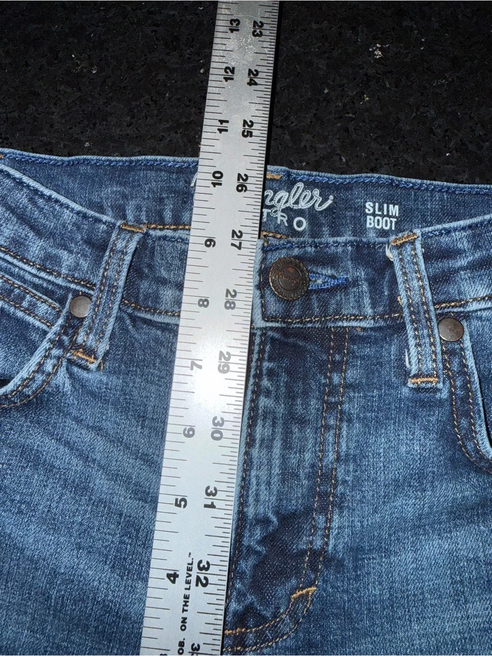 UEC Wrangler Medium Wash Denim Bootcut Blue Jeans SZ 12 SLIM